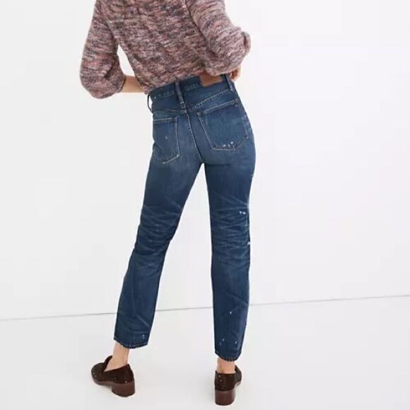 Madewell Classic Straight Light Distressed Jeans in Croston Wash - Picture 2 of 9